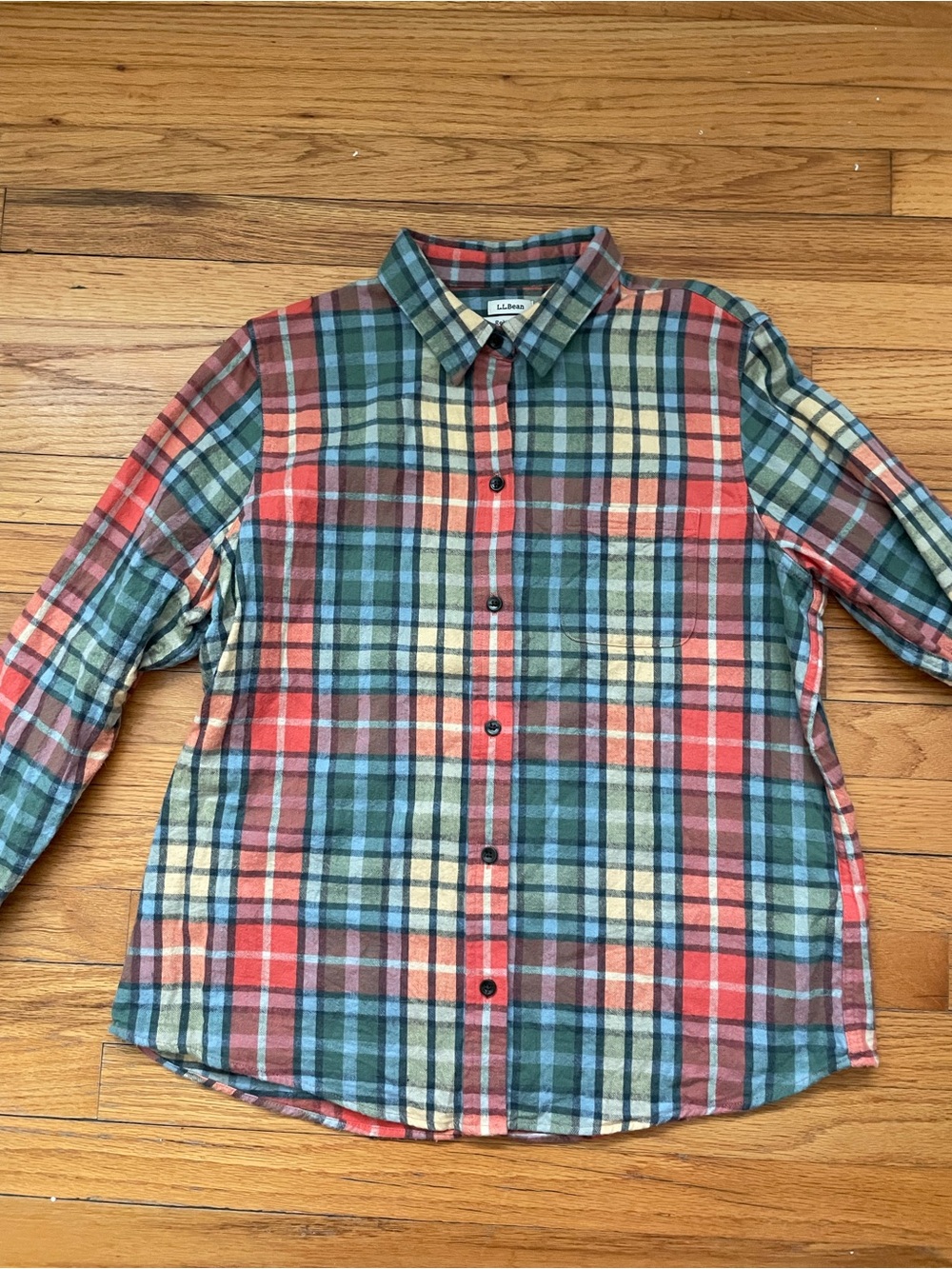 LLBean Flannel- Relaxed, L